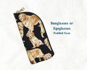 Golden Lab Sunglasses soft padded case, safeguard your Eyeglasses, Readers. Great protection against lens scratching.